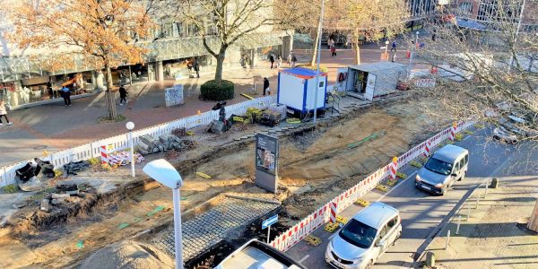 Ganz schön aufgerissen: Bauarbeiten am Harburger Ring laufen auf Hochtouren