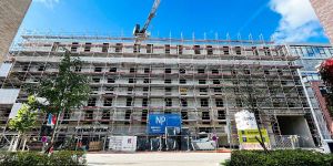 Neubau im Binnenhafen wächst rasant: Nächste Woche ist schon Richtfest