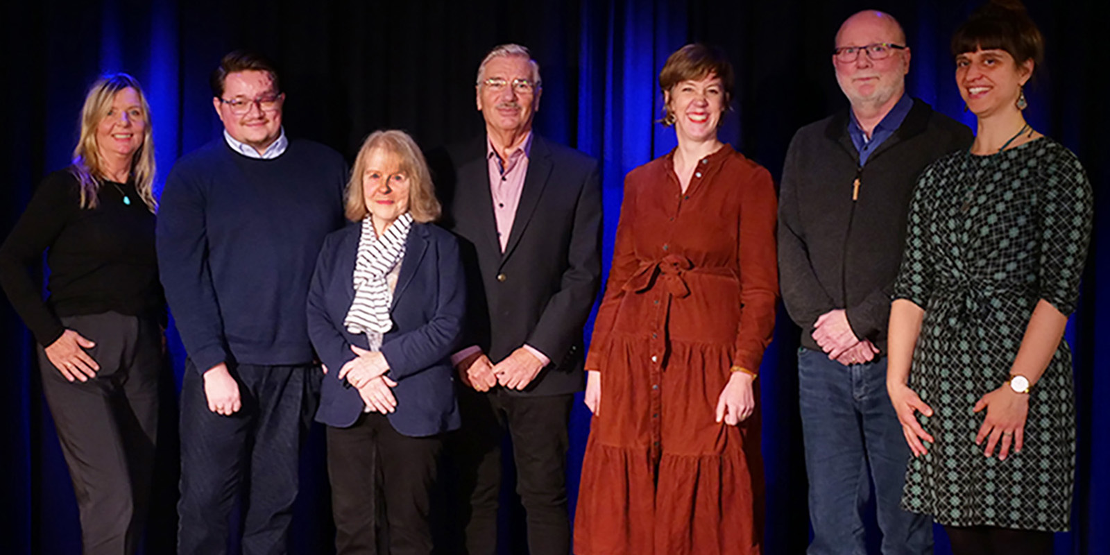 Marketta Eksvmä, Nils Steffen, Sigrid Waschull, Winfried Wöhlke, Julia Hudy, Gunter Buck und Johanna Eisenschmidt. Foto: Kirchberg Marketta Eksvmä, Nils Steffen, Sigrid Waschull, Winfried Wöhlke, Julia Hudy, Gunter Buck und Johanna Eisenschmidt. Foto: Kirchberg