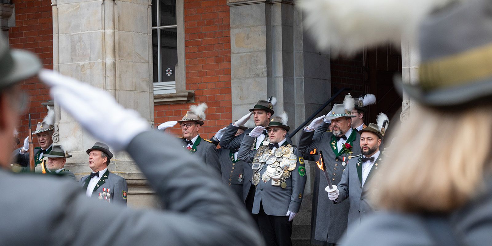 Zapfenstreich für Gildekönig Ulf Schröder. Foto: zv