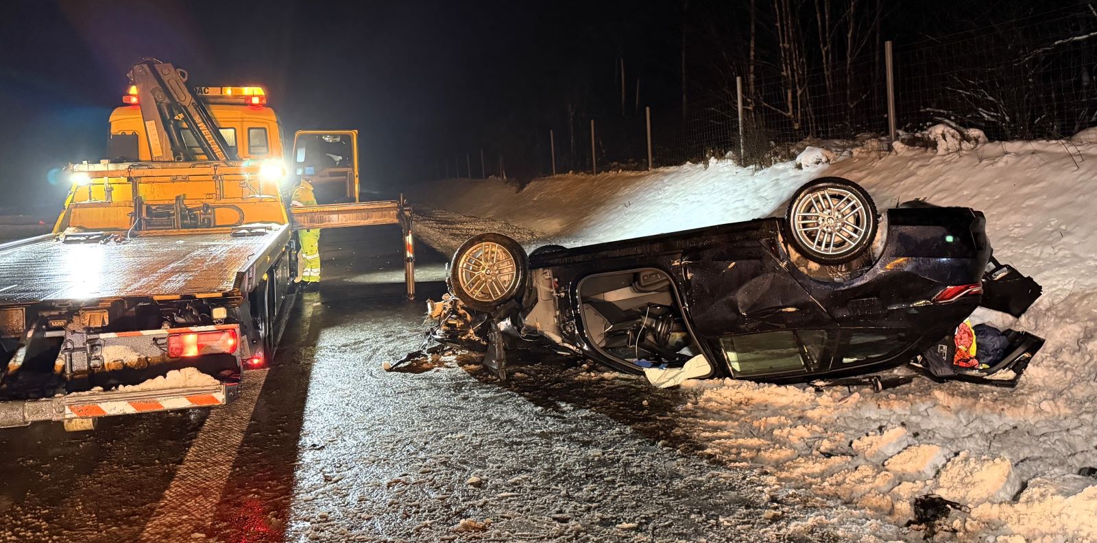 Verkehrsunfall auf der A7: Zwei Leichtverletzte bei Egestorf nach Glätte