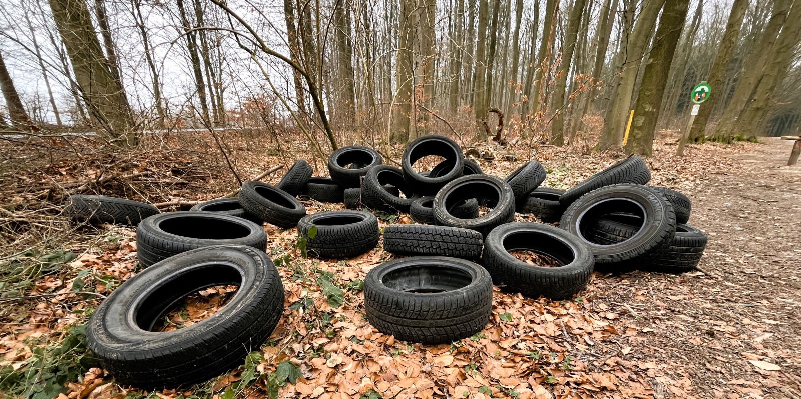 Erholungswald als Müllkippe: Rund 30 Altreifen in Appelbüttel entsorgt