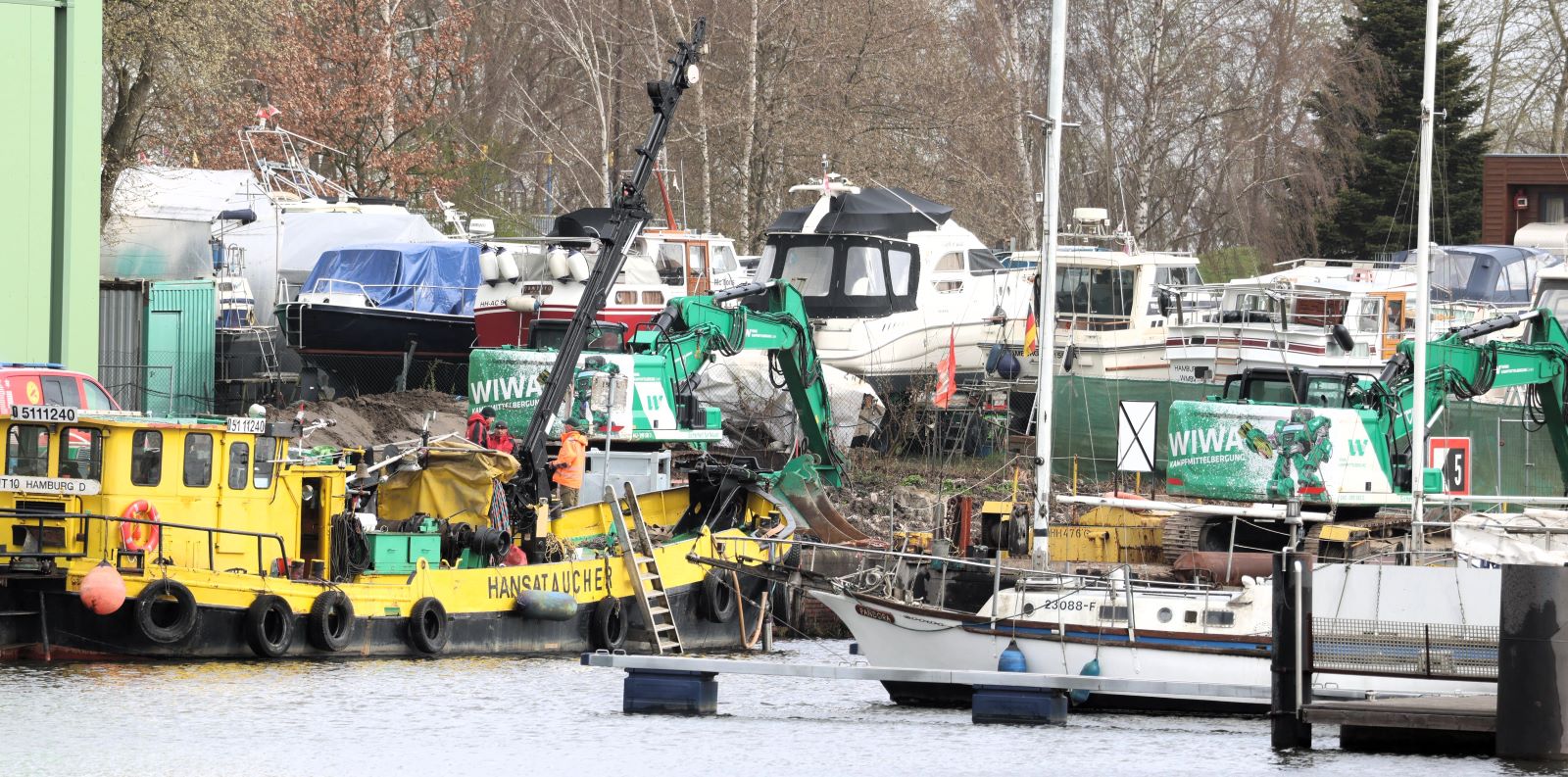 Alarm im Binnenhafen: Sprenggranate muss am Dampfschiffsweg gesprengt werden