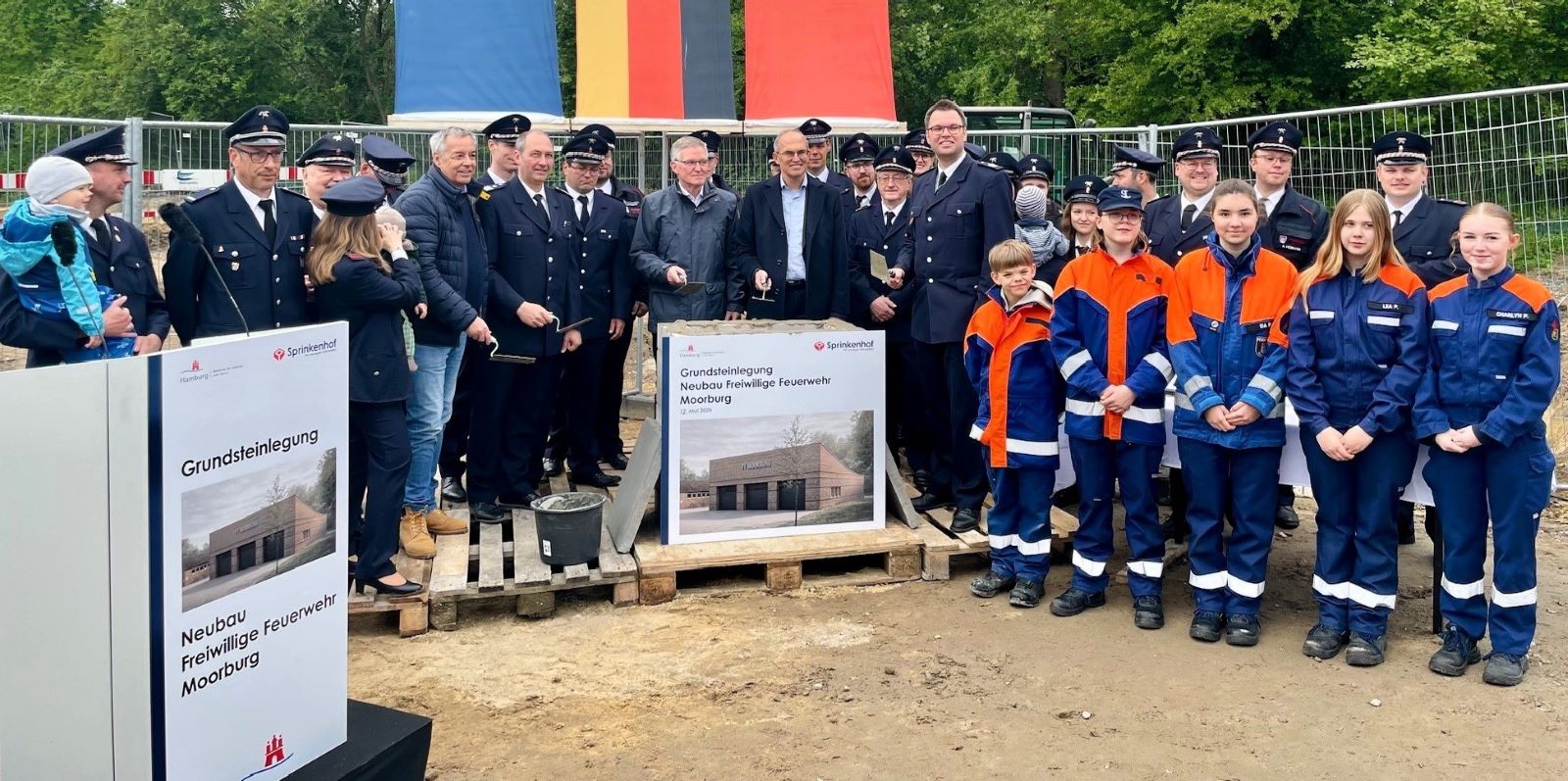 Grundsteinlegung: Moderner Neubau für die Freiwillige Feuerwehr Moorburg